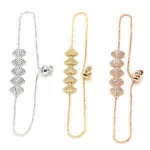 Wholesale Fashion Copper Alloy color Stone necklace flower Design Bracelets jewelry sets