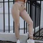 Wholesale gym sweatpants unisex pocket slim fit cotton woman jogger pants