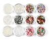 Wholesale high quality 12 colorful glitter powder nail acrylic eye makeup sequin sets