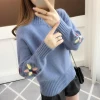 Wholesale Knitted Wool Lady Cashmere Plain Pullover Woman Sweater