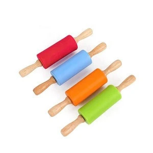 Wholesale mini silicone embossing rolling pin for noodle and fondant