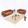 Wholesale modern Indoor brown lobby sectional leather lounge office reception sofa