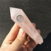 Wholesale Natural stone rose quartz crystal smoking pipes for gift