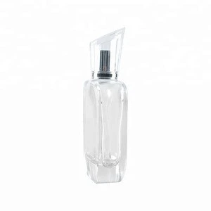 New Design Luxury Transparent Glass Perfume Bottle with thick bottom