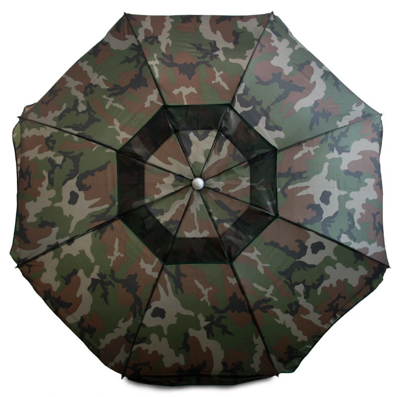 wholesale outdoor cheap price air vent fiberglass camo sun beach umbrella