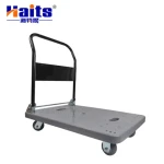 Wholesale Price Platform Four Wheels Trolley Hand Cart Fold-able 300 KG Loading Capacity Warehouse Trolley
