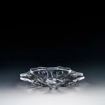 wholesale small decorative round clear candy  dessert dish elegant glass plate