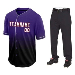 Wholesale Sports Wear Youth Baseball Uniform For Sale With pant Softball Uniform For Adults