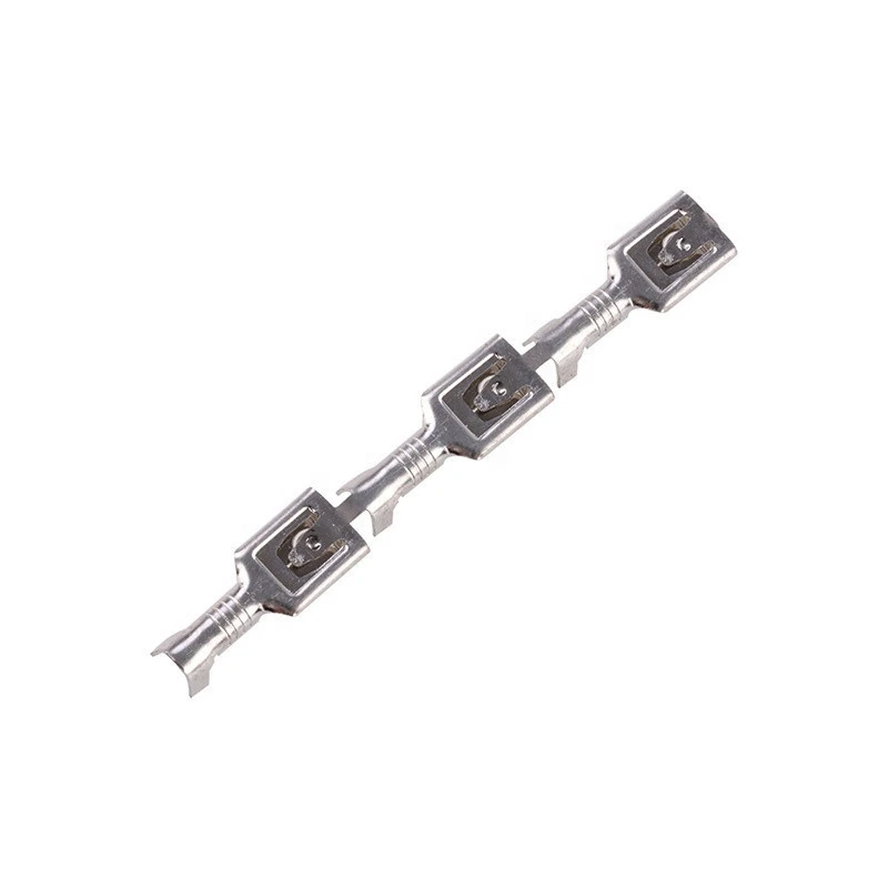 Wholesale spot 250 6.3mm square wiring plug spring crimp connector wire terminal