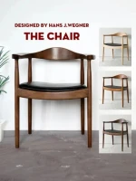 Wholesale walnut Kennedy solid wood chair  New Product Italia Style Restaurant PU Leather Dining Chair Wood for Dining Room