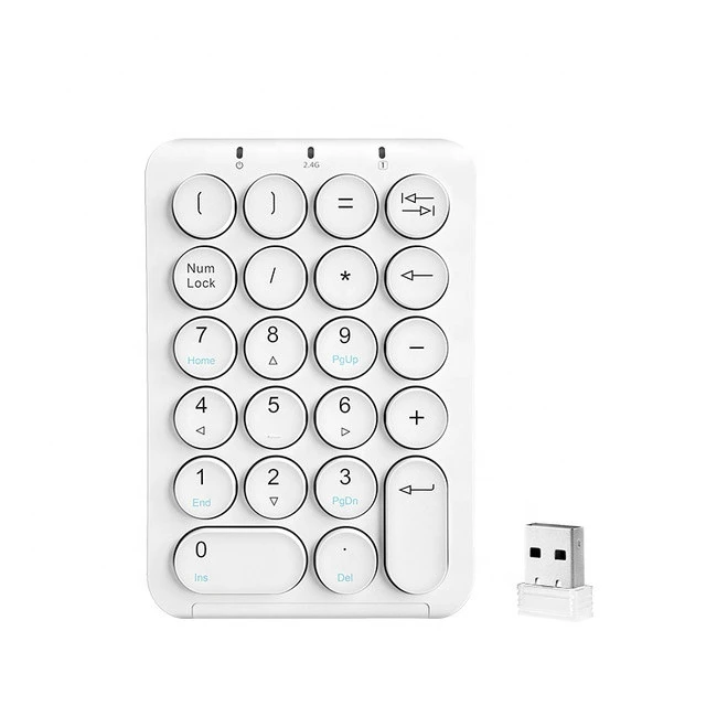 Wireless Numeric Keypad, Mini 22-Key Financial Accounting Numeric Keypad Keyboard for Laptop/PC/Surface pro, USB Charging HW159
