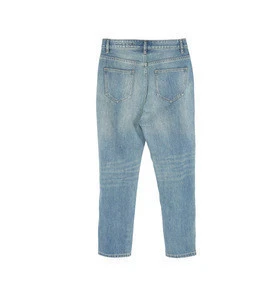 Women denim pant, straight ripped pant, hot and made in China