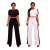 Import Women summer hot new arrival  2 pieces set loose slim casual patchwork contrast stripe wide leg trousers high street wear from China