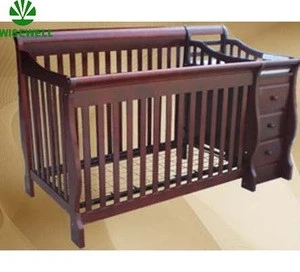 wooden baby crib furniture baby bed W-BB-68