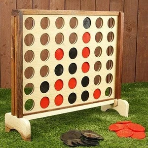 Wooden giant connect four game set for garden yard game outdoor toys