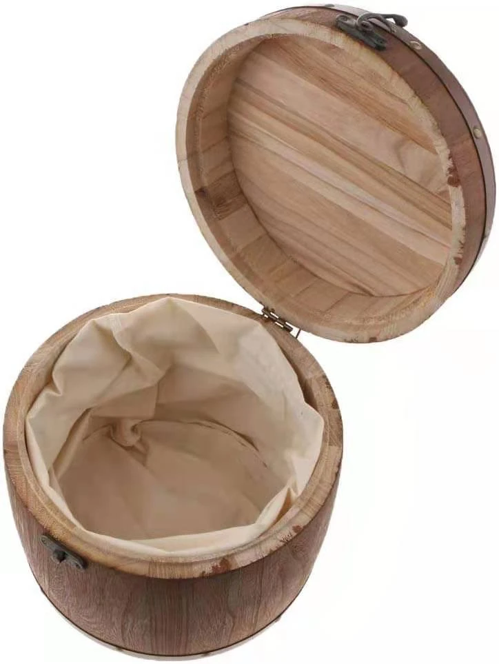 Wooden kitchen storage buckets