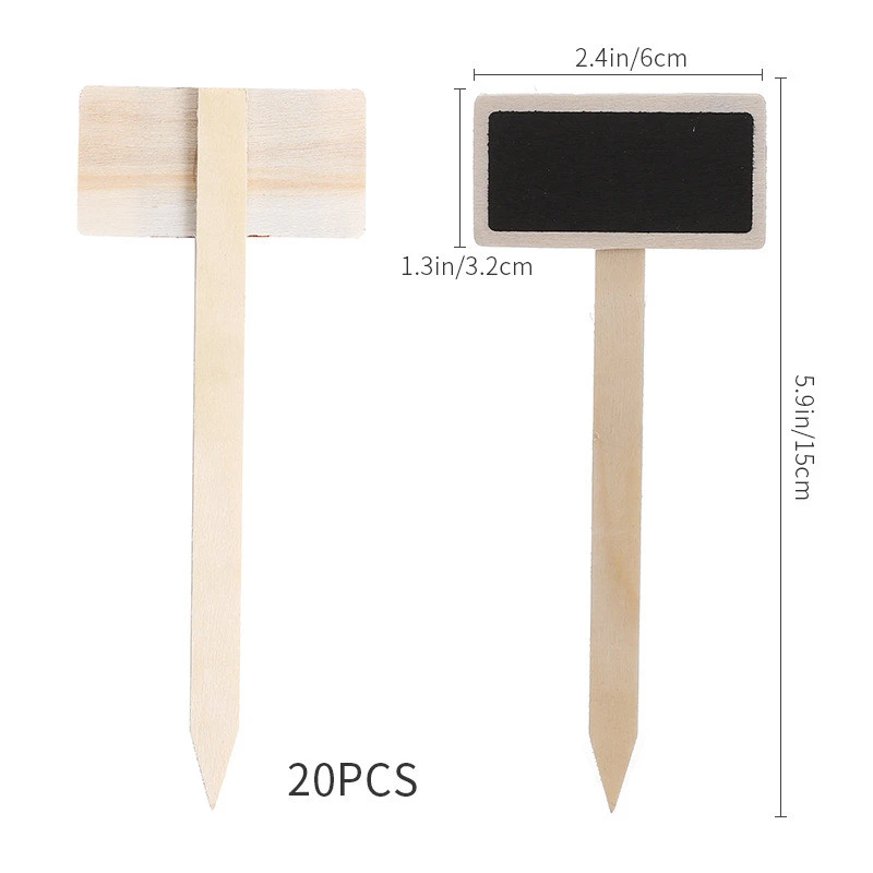 Wooden Plant Label With Blackboard On Top Price Tag Gardening Marker Wholesale