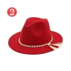 Woolen Felt Hat Panama Jazz Fedoras hats Tassel pearl vintage cap Formal Party And Stage Top Hat for Women men unisex