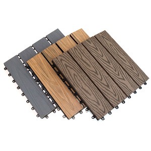WPC DIY tile easy for installation interlocking tile outdoor  balcony And Garden wood plastic composite flooring decking tile