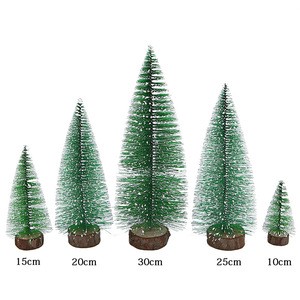 XQ607 Mini Artificial Christmas Trees 5 Size Decoration Pine Needle Tree Snowing For Home Party Bar Holiday
