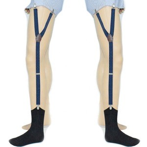 Y-Style Adjustable Elastic Garter Straps Sock Suspenders Mens Shirt Stays