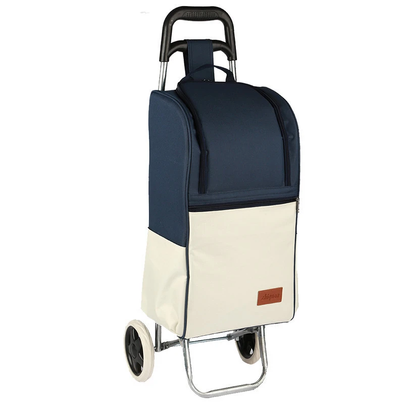 ZHIQUAN China suppliers 600d polyester insulated trolley picnic cooler bag with wheels for outdoor travelling