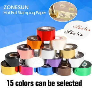 ZONESUN Silver Gold Metallic Hot Stamping Foil for Leather Plastic Abs