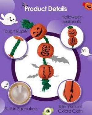 Pumpkin Halloween Rope Toy