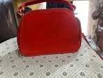 Custom Genuine Leather Ladies Handbag Red Shoulder Bag Wholesale