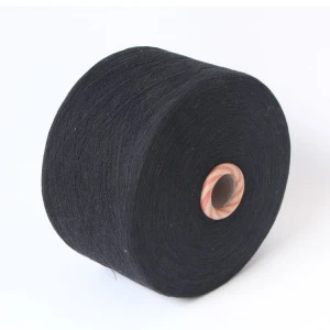 Keshu Ne6s/1 Black Gloves Yarn Regenerated Cotton Blended Polyester Open end Yarn