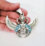 925 Sterling Silver Scarab Beetle Necklace