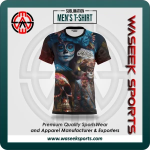 Casual Wear T-Shirt in Sublimation Print, The Day of Dead