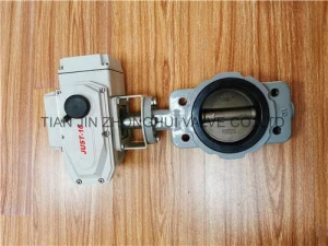 DIN BS Jrs 6 Inch DN150 Double Effect Pneumatic Butterfly Valve with a Limit Switch