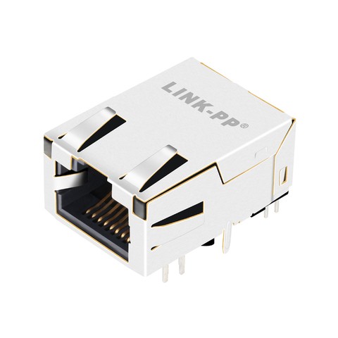 100/1000/2.5G/5G/10G Base-T Shielded 10p8c 8p8c Right Angle Low Profile PCB Integrated Magnetics Network RJ45 Female Connector