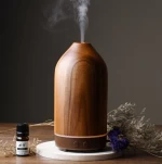 Wooden Brown Aroma Diffuser with Plastic Base