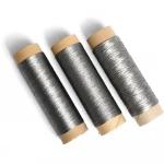 Fire Resistant Sew Thread Conductive Yarn Metal Fiber Yarn for Smart Textile