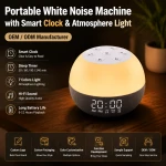 4-in-1 White Noise Machine with Bluetooth Speaker, Sunrise Alarm Clock & Night Light