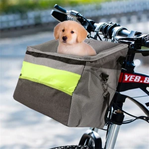 Removable Bicycle basket pet bag Pet Dog Bike Foldable