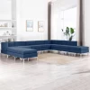 10-piece sofa fabric blue
