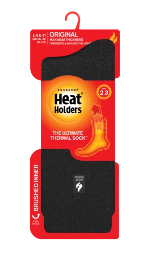 6-11 Heat Holders Original Socks Black