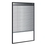 Fully built-in solar-powered integrated blinds between glass