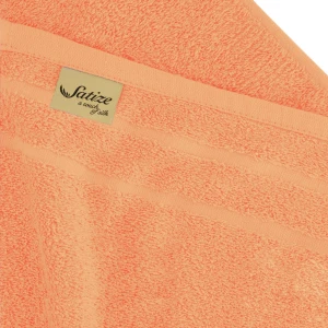 Luxurious 100% Cotton Satize Branded Orange Color Hand Towels 50x100 cm