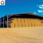Low cost metal pole shed steel hay shed prefab hay barn