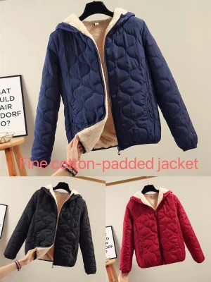 Winter Plaid Padded Jacket 6 X 6 Gourd Pattern Plus Cashmere