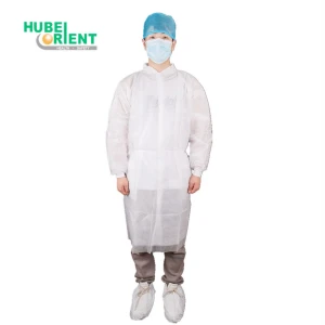 White PP Disposable Isolation Gown