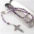Import Fashion Jewelry Natural Amethyst Gemstone Beads Our Lady of Grace Catholic Prayer Rosary with Rose Crucifix from China