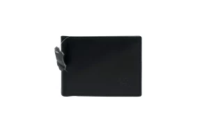 Black bifold wallet with ID flap
