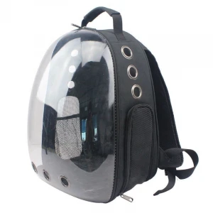 Amazon portable capsule pet dog cat transparent travel carrier backpack