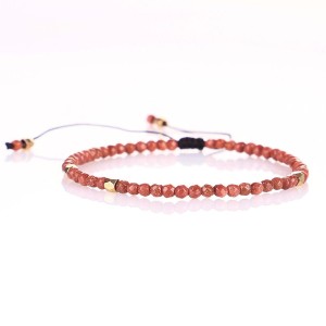 Hot Selling Hand-Woven Stone Beads Bracelet 3MM Lapis Lazuli Sandstone Bracelet