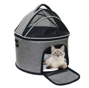 Pet Folding Cage Castle Shape Breathable Portable Outdoor Travel Home Furnishing Cat Bag Dog Cage Pet Bag